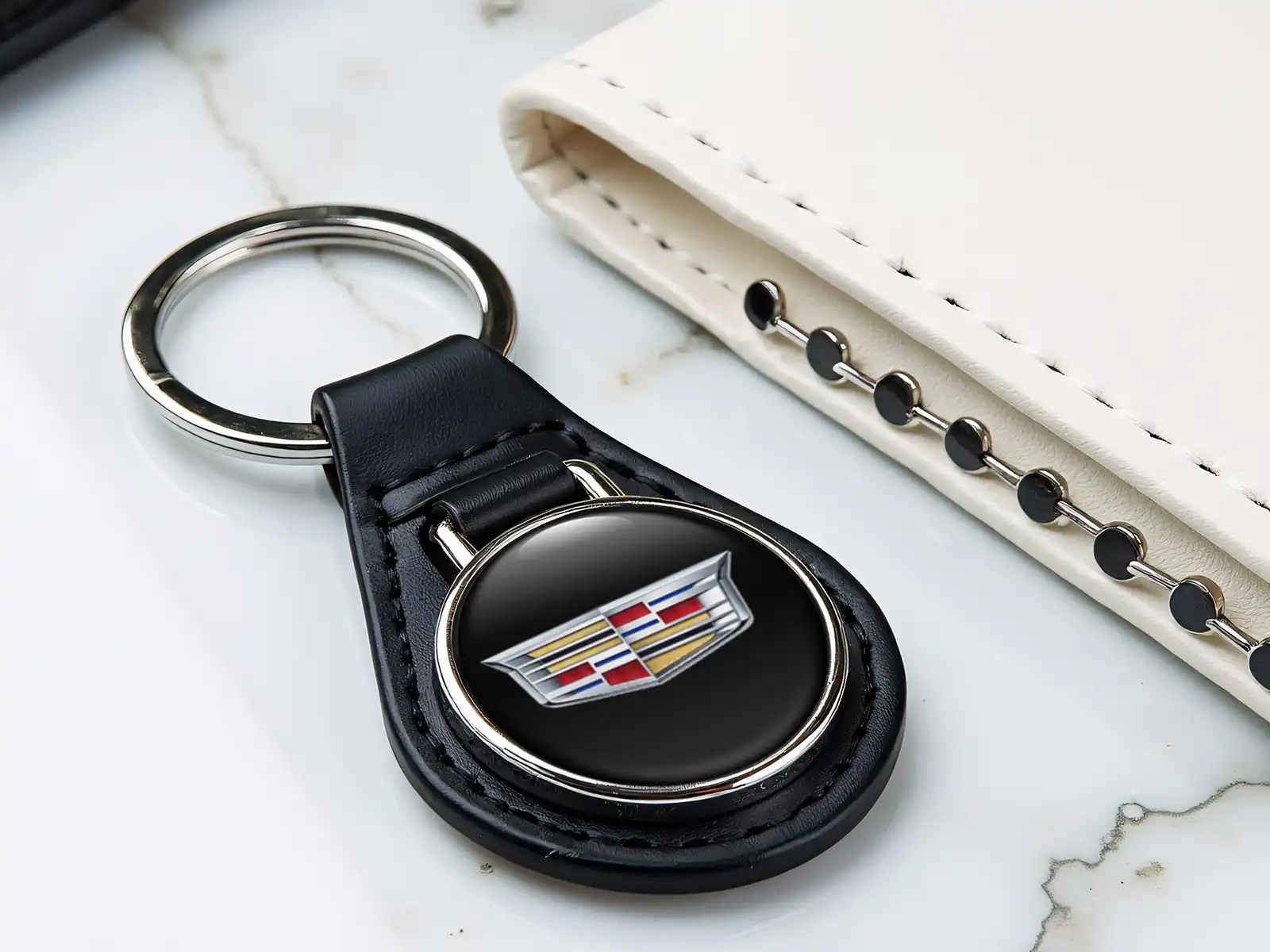 Cadillac Leder Schlüsselhalter Stilvoll Minimal Moderner Touch